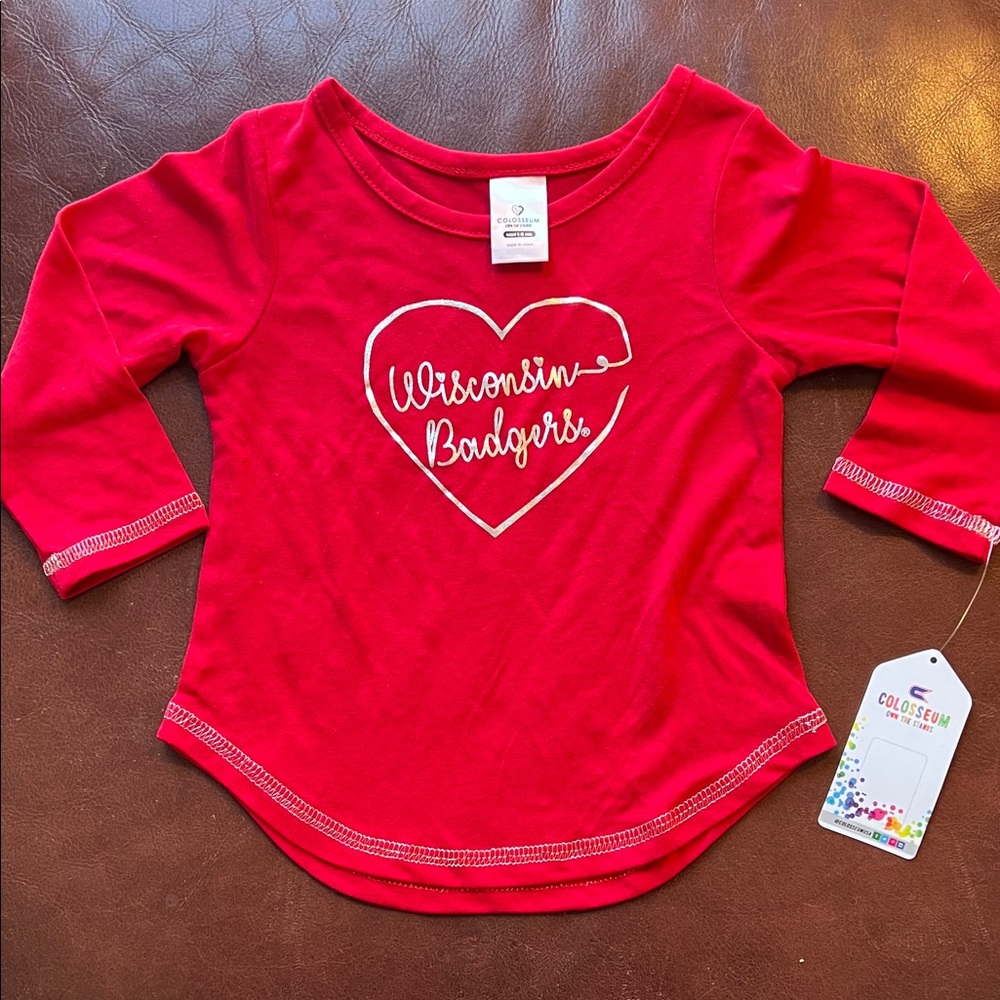 NWT Colosseum University of Wisconsin Badgers Youth T-Shirt